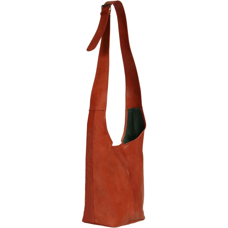 

bolso para mujer de cuero auténtico marrón canela - Rogal