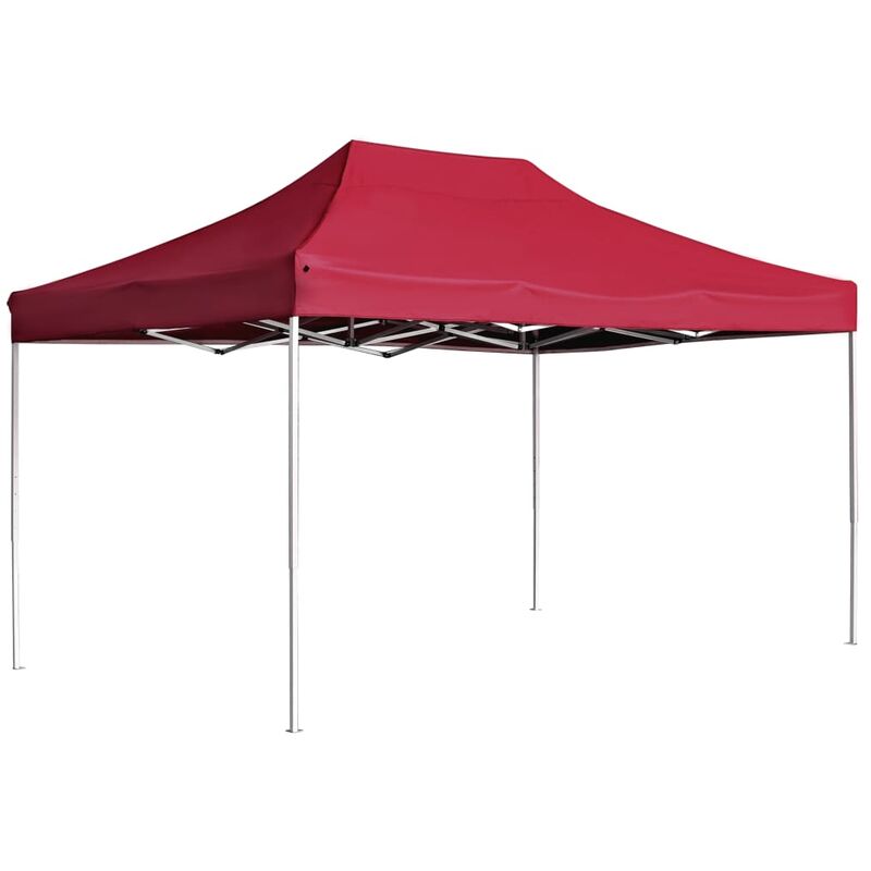 

carpa plegable profesional de aluminio rojo vino tinto 4,5x3m - Rogal