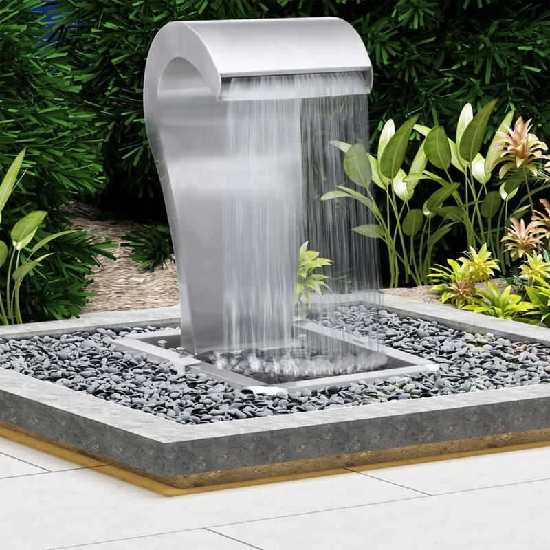 

Rogal cascada de jardín acero inoxidable plateado 52,4x34,2x82 cm Rogal