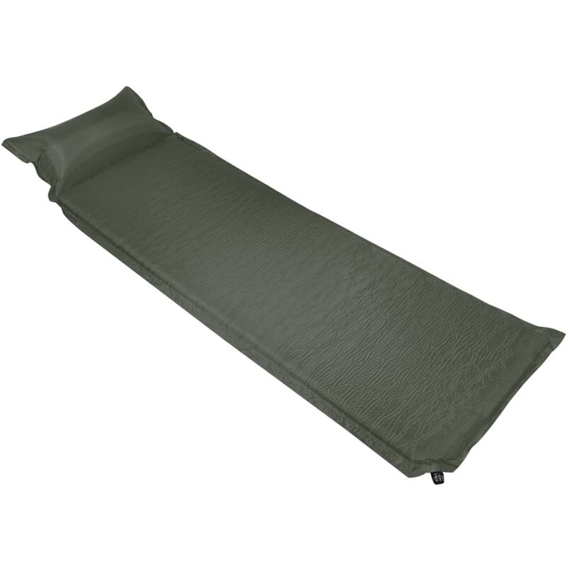 

colchón de aire inflable con almohada verde oscuro 66x200 cm - Rogal