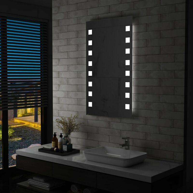 

espejo de pared de baño con led 60x100 cm - Rogal