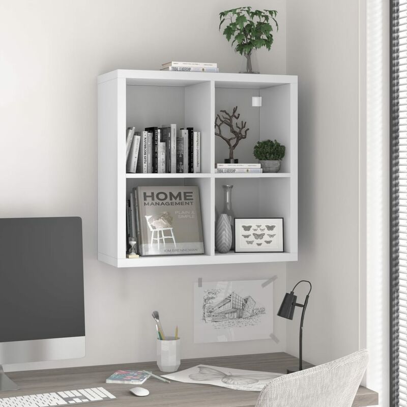 

estante de pared cube blanco mdf 69,5x29,5x69,5 cm - Rogal