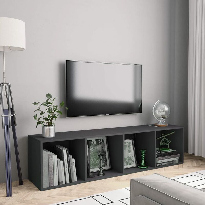 

Rogal - estantería/mueble para tv gris 143x30x36 cm