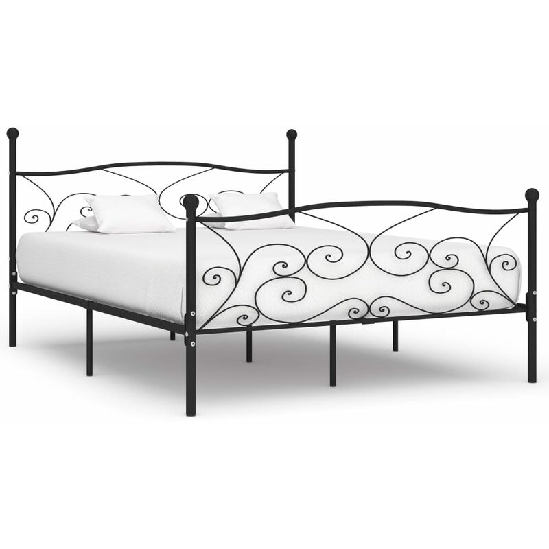 

Rogal estructura de cama con somier metal negro 200x200 cm Rogal