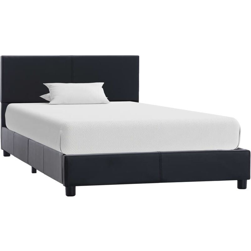 

Rogal estructura de cama de cuero sintético negro 90x200 cm Rogal