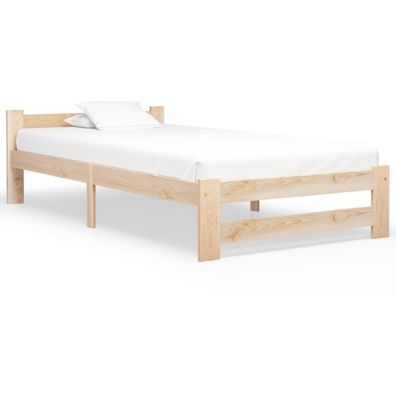 

estructura de cama de madera maciza de pino 100x200 cm - Rogal