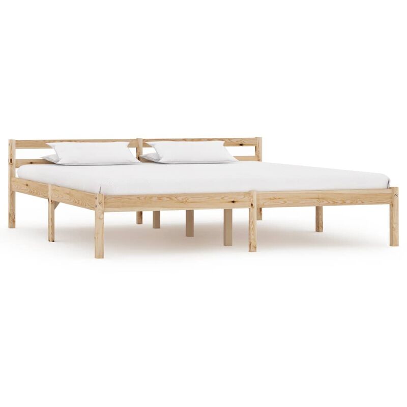 

estructura de cama de madera maciza de pino 160x200 cm - Rogal