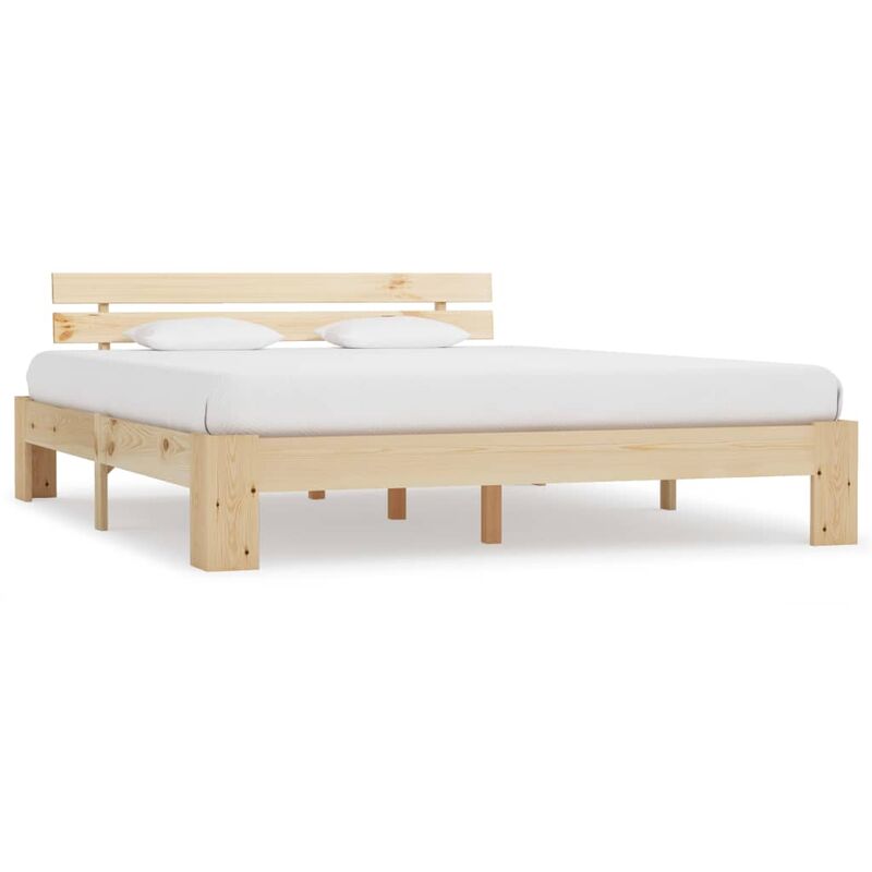 

estructura de cama de madera maciza de pino 180x200 cm - Rogal