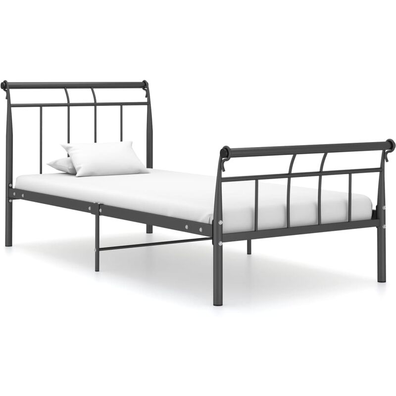 

estructura de cama de metal negro 100x200 cm - Rogal