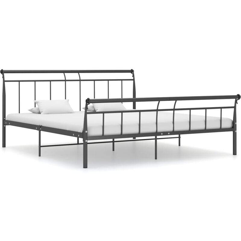 

estructura de cama de metal negro 160x200 cm - Rogal