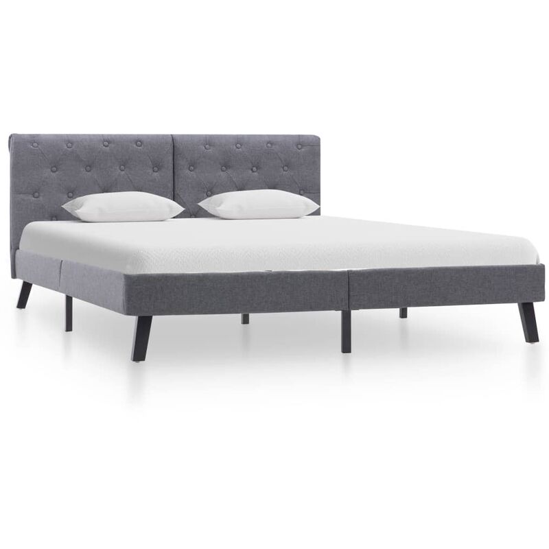 

Rogal estructura de cama de tela gris oscuro 140x200 cm Rogal