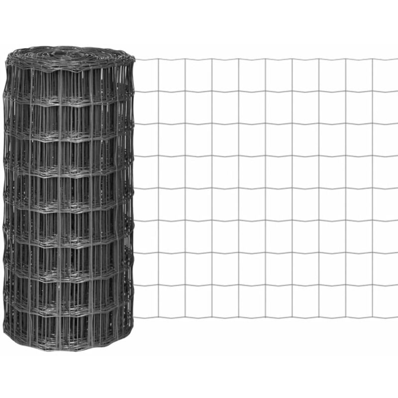 

euro valla de acero gris 25x0,8 m - Rogal