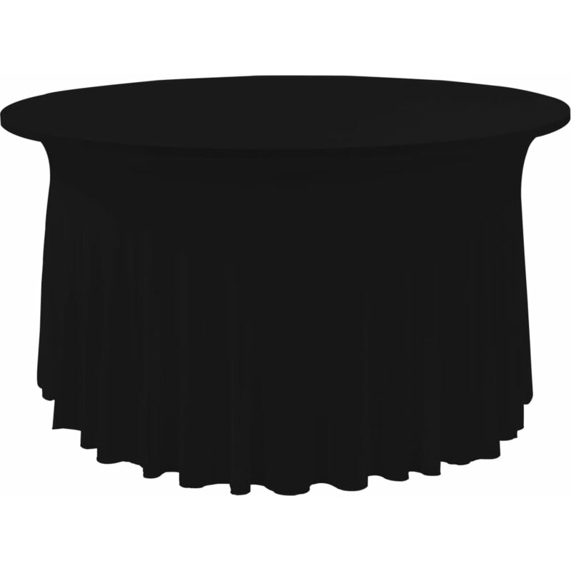 

fundas elásticas para mesa 2 uds con falda 120x74 cm negro - Rogal