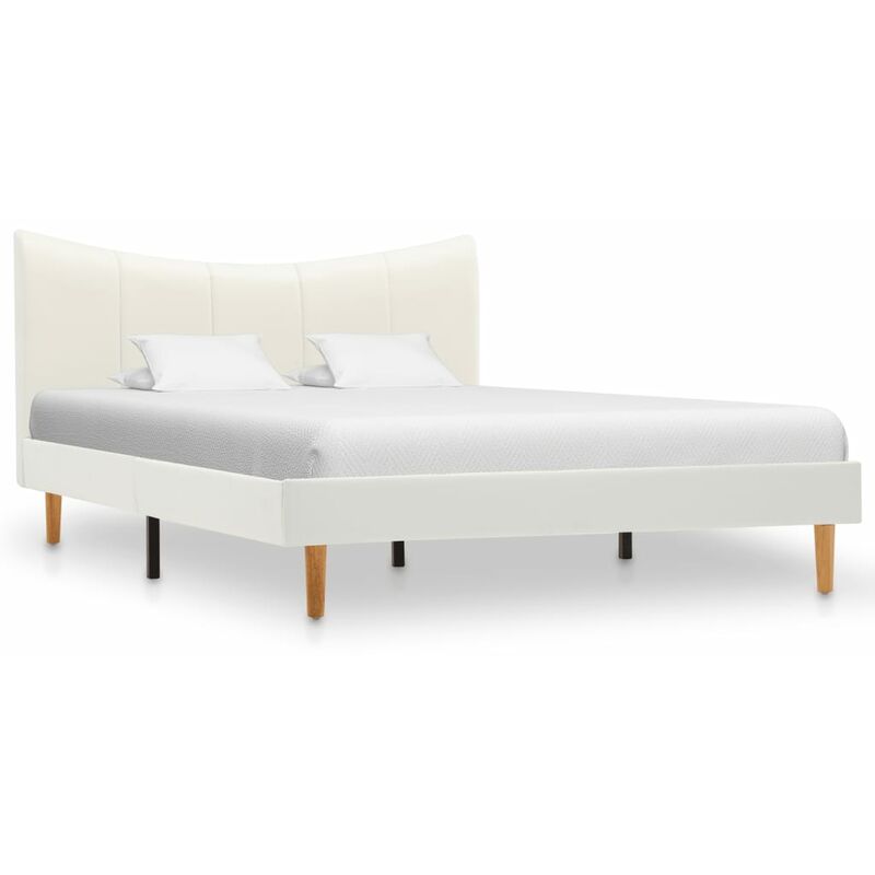 

Estructura de Cama de Cuero Sintético Blanco 120x200 cm - Blanco - Vidaxl