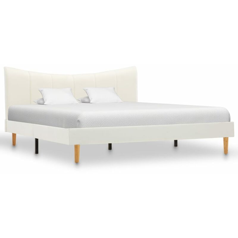 

Estructura de Cama de Cuero Sintético Blanco 140x200 cm - Blanco - Vidaxl