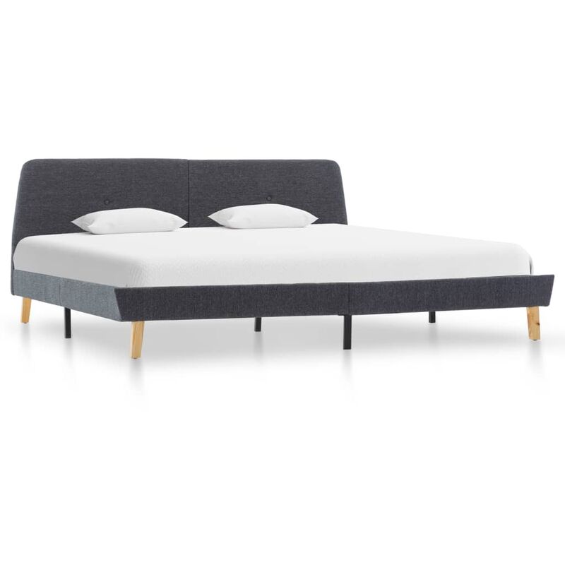 

Estructura de Cama de Tela Gris Oscuro 140x200 cm - Gris - Vidaxl