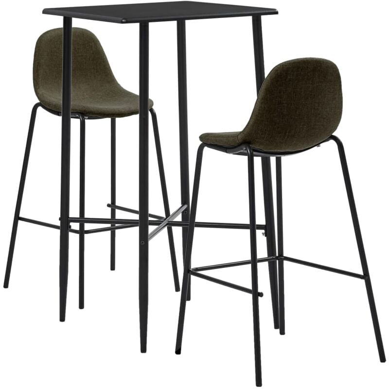 

Juego de Mesa Alta y Taburetes Tela 3 Piezas Marrón - Marrón - Vidaxl