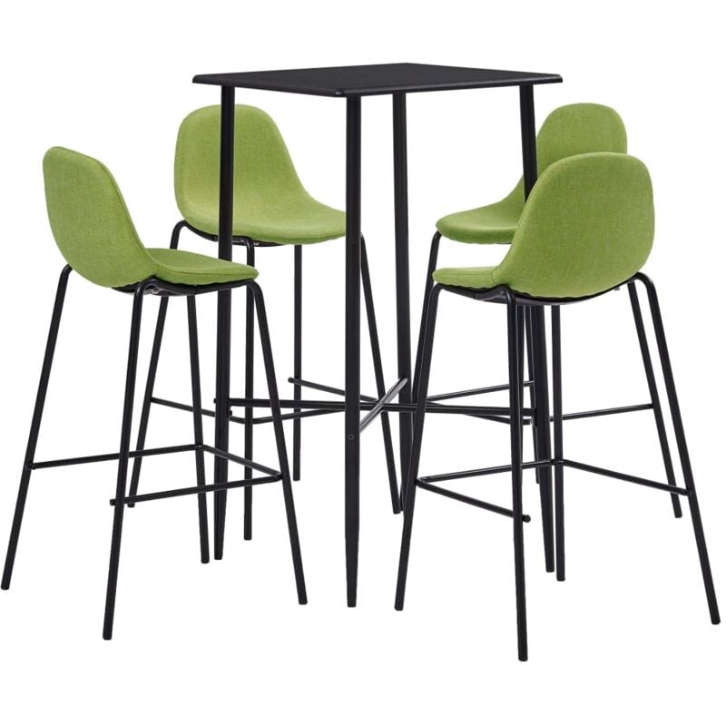 

Juego de Mesa Alta y Taburetes Tela 5 Piezas Verde - Verde - Vidaxl