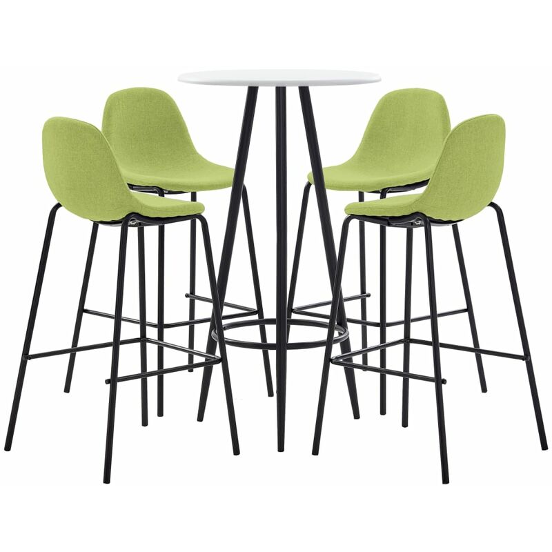 

Juego de Mesa Alta y Taburetes Tela 5 Piezas Verde - Verde - Vidaxl
