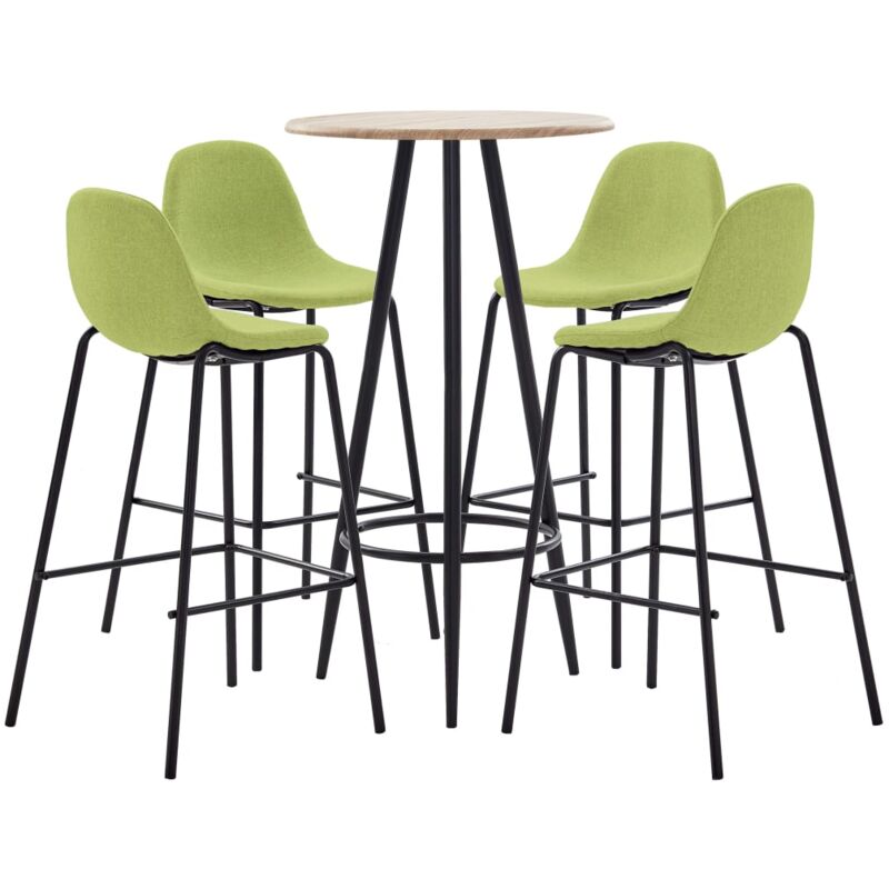 

Juego de Mesa Alta y Taburetes Tela 5 Piezas Verde - Verde - Vidaxl