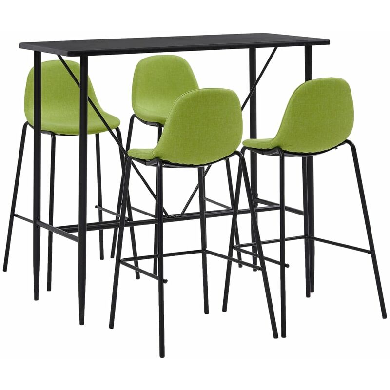 

Juego de Mesa Alta y Taburetes 5 Piezas Tela Verde - Verde - Vidaxl