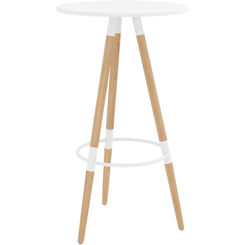 

Mesa alta de cocina MDF madera maciza haya 60x103 cm blanco - Blanco - Vidaxl