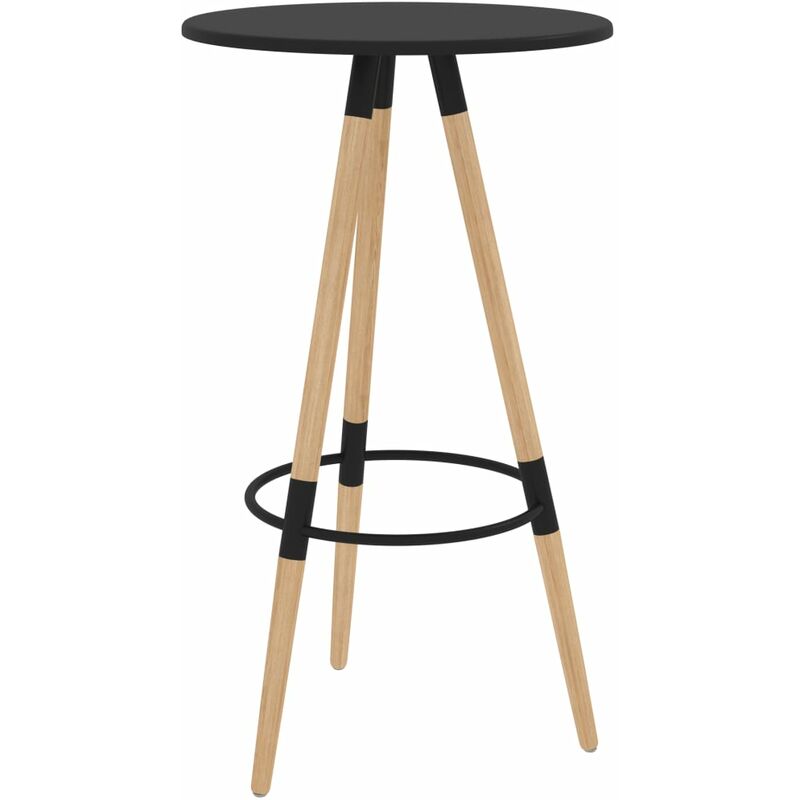 

Mesa alta de cocina MDF madera maciza haya 60x103 cm negro - Negro - Vidaxl