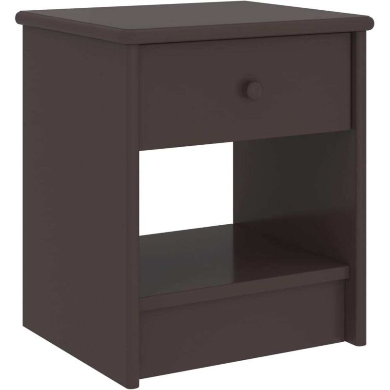 

vidaXL Mesita de noche madera maciza de 35x30x40 cm pino marrón oscuro - Marrón