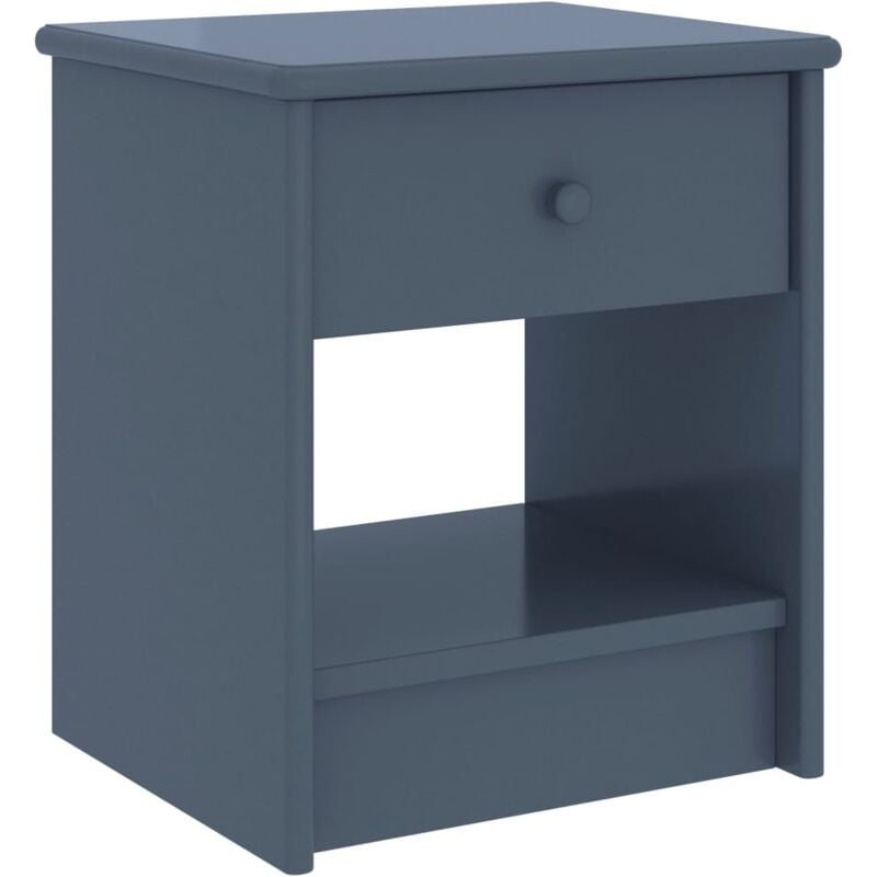 

Vidaxl - Mesita de noche madera maciza de 35x30x40 cm pino mango gris claro - Gris