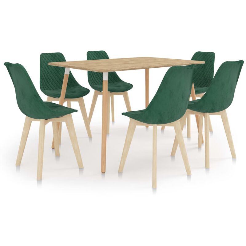 

Rogal juego de comedor 7 piezas verde oscuro Rogal