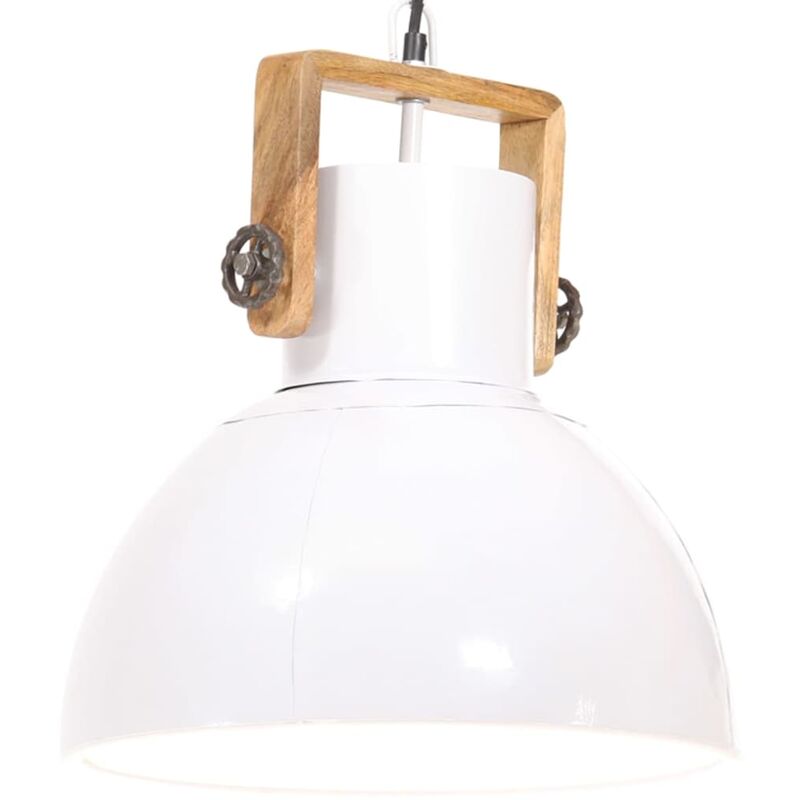 

lámpara colgante industrial 25 w blanca redonda 40 cm e27 - Rogal