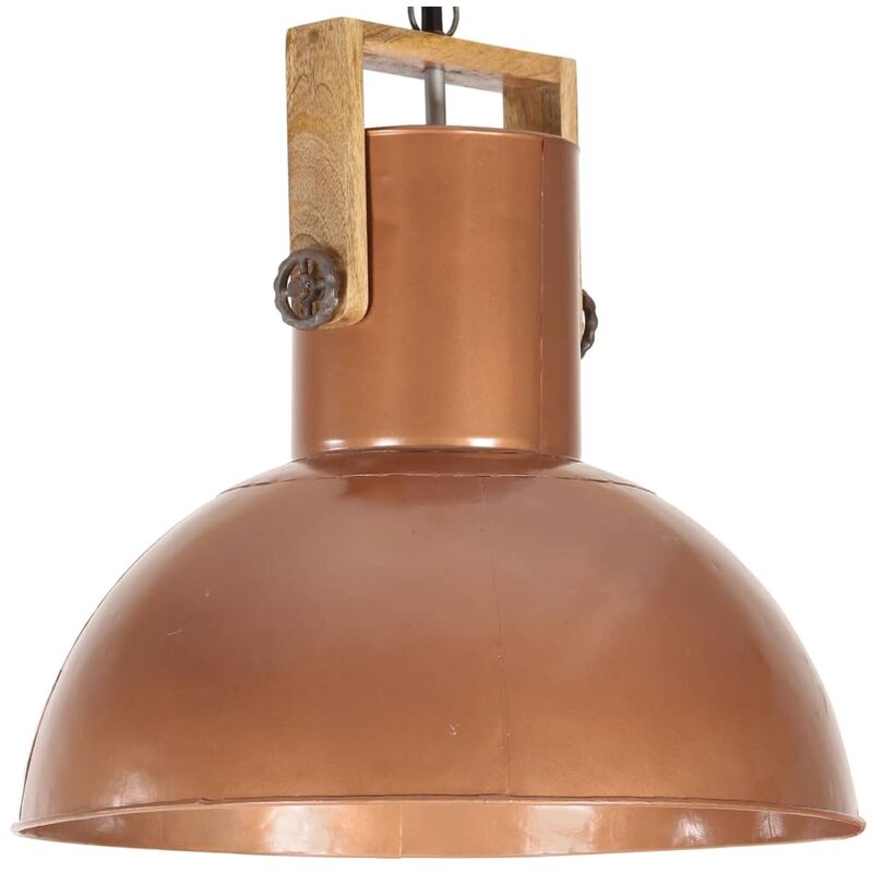 

lámpara colgante industrial redonda mango 25 w cobre 52 cm e27 - Rogal