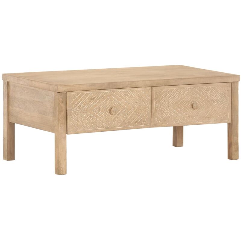 

Rogal - mesa de centro de madera maciza de mango 100x50x45 cm