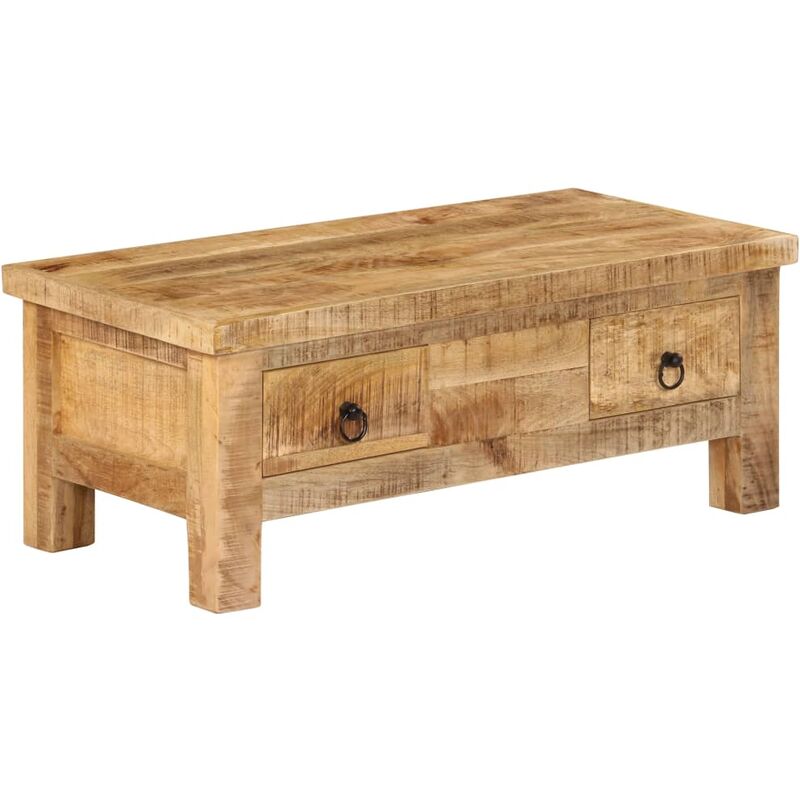 

mesa de centro de madera maciza de mango 90x45x35 cm - Rogal