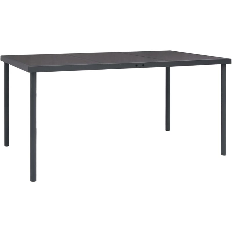 

mesa de comedor de jardín acero gris antracita 150x90x74 cm - Rogal