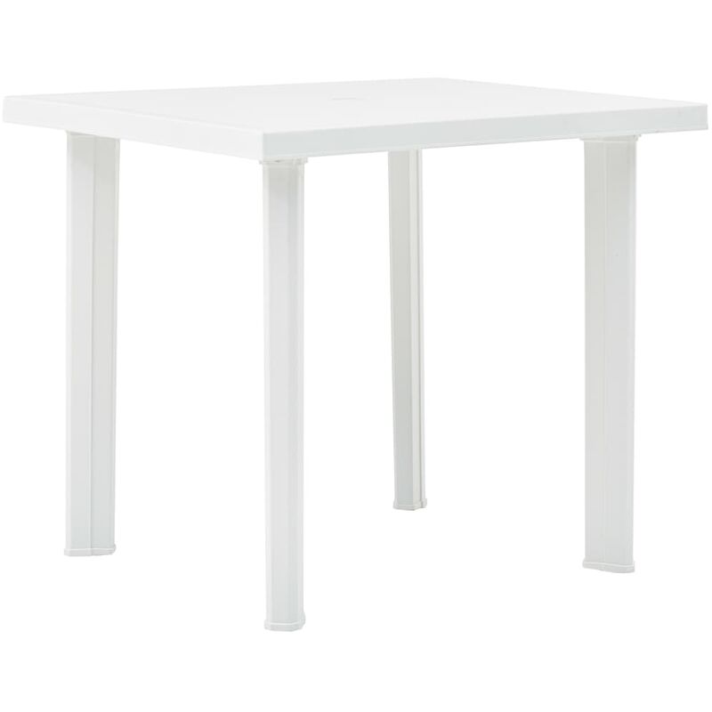 

mesa de jardín de plástico blanco 80x75x72 cm - Rogal