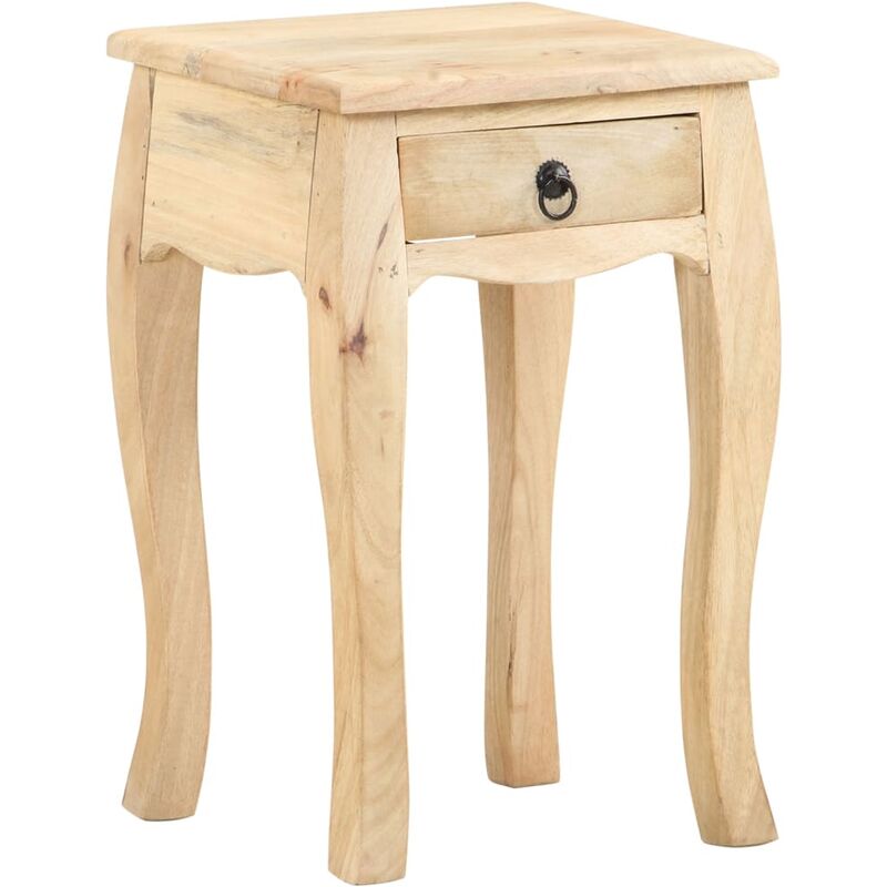 

mesita de noche de madera maciza de mango 28x28x46 cm - Rogal