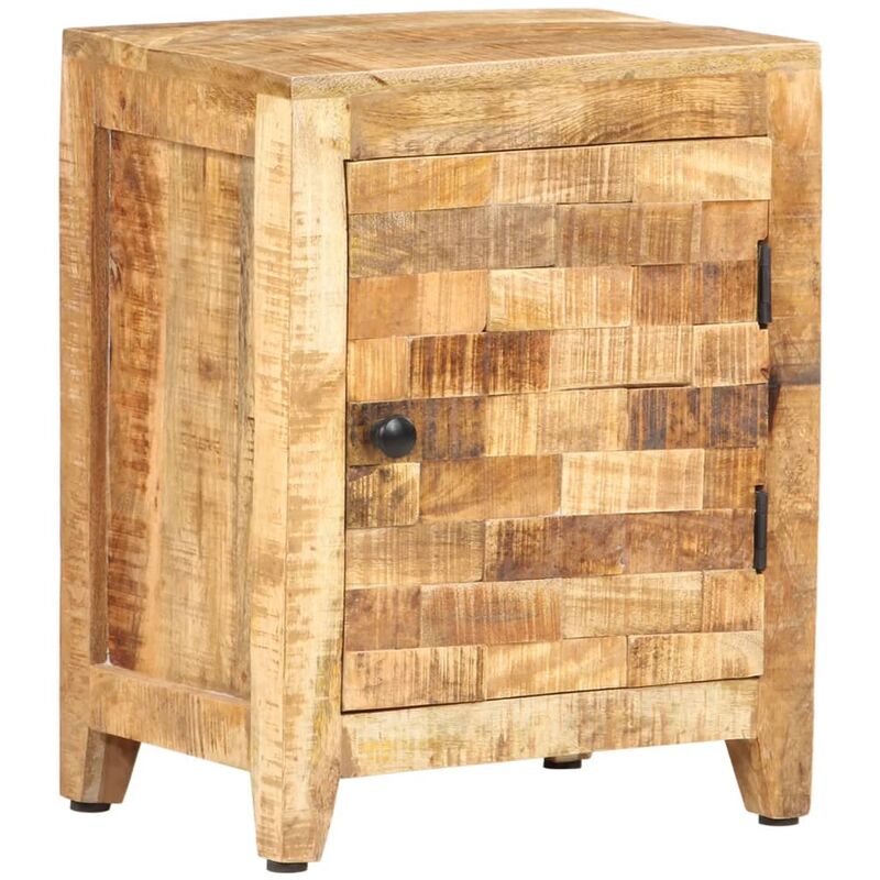 

mesita de noche de madera maciza de mango 30x40x50 cm - Rogal