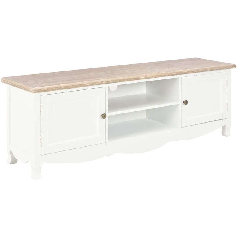 

mueble para tv de madera blanco 120x30x40 cm - Rogal