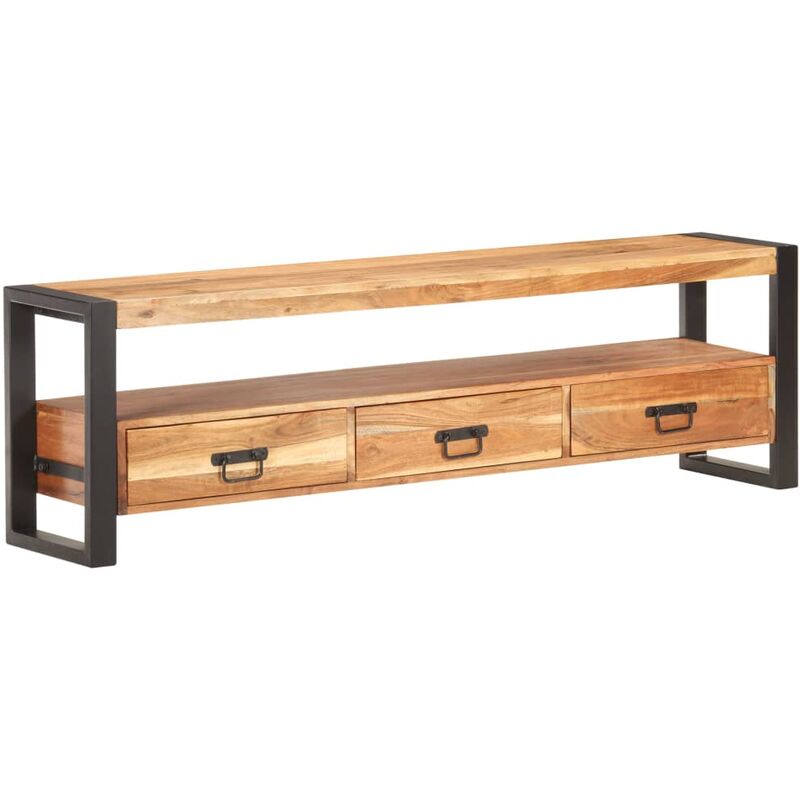 

Rogal - mueble para tv de madera maciza de acacia 150x30x45 cm