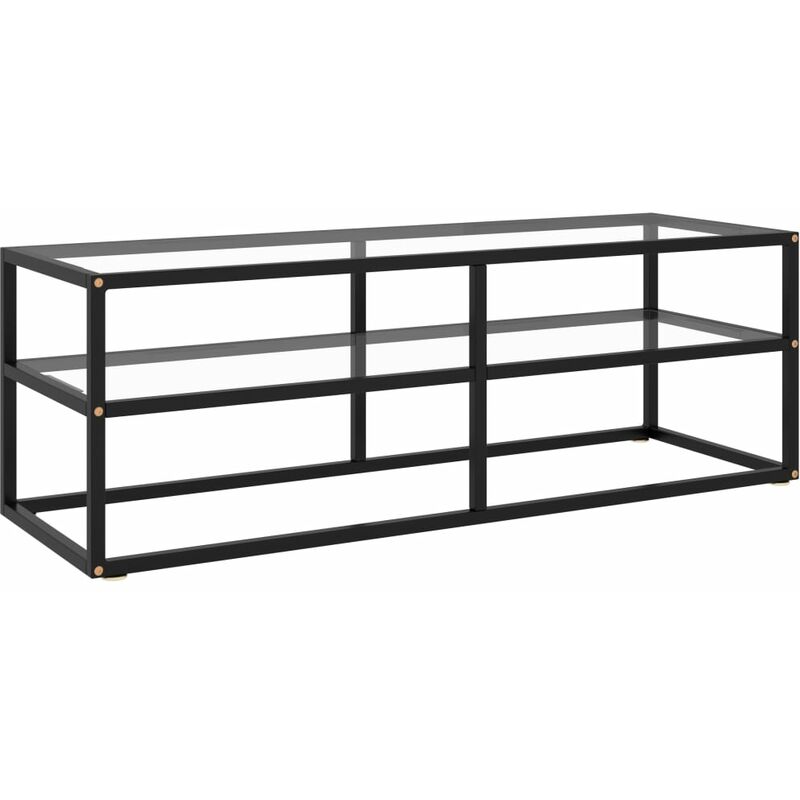 

Rogal - mueble para tv de vidrio templado negro 120x40x40 cm