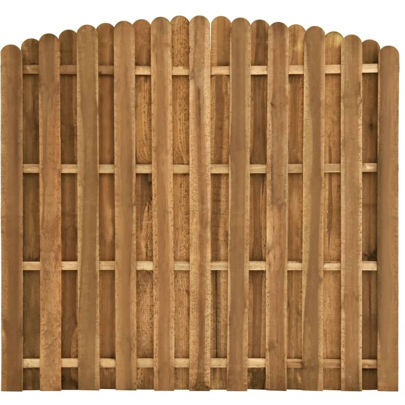 

panel de valla de jardín de madera de pino 180x(155-170) cm - Rogal