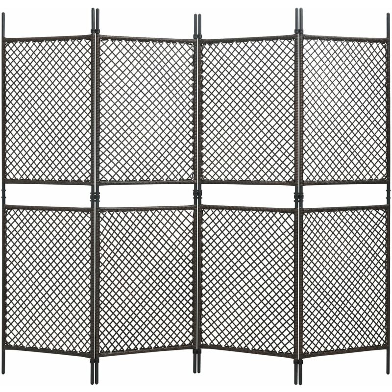 

Rogal panel de valla ratán sintético marrón 2,4x2 m Rogal