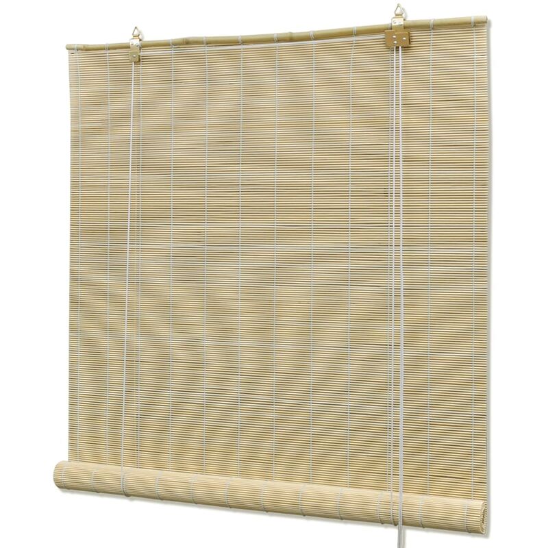 

persiana enrollable de bambú color natural 100x220 cm - Rogal