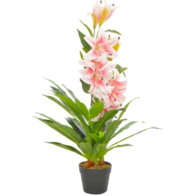 

Rogal planta artificial lirio con macetero 90 cm rosa Rogal