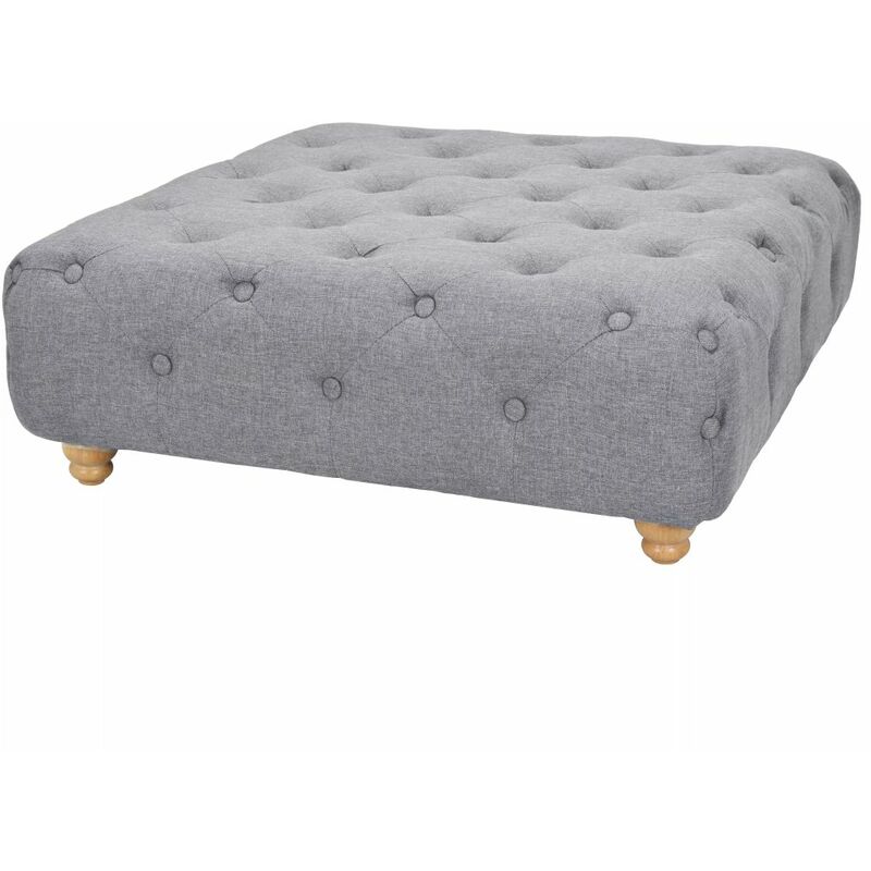 

puf de tela 80x80x30 cm gris claro - Rogal