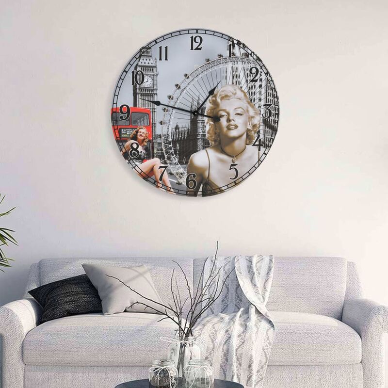 

reloj de pared vintage marilyn monroe 60 cm - Rogal