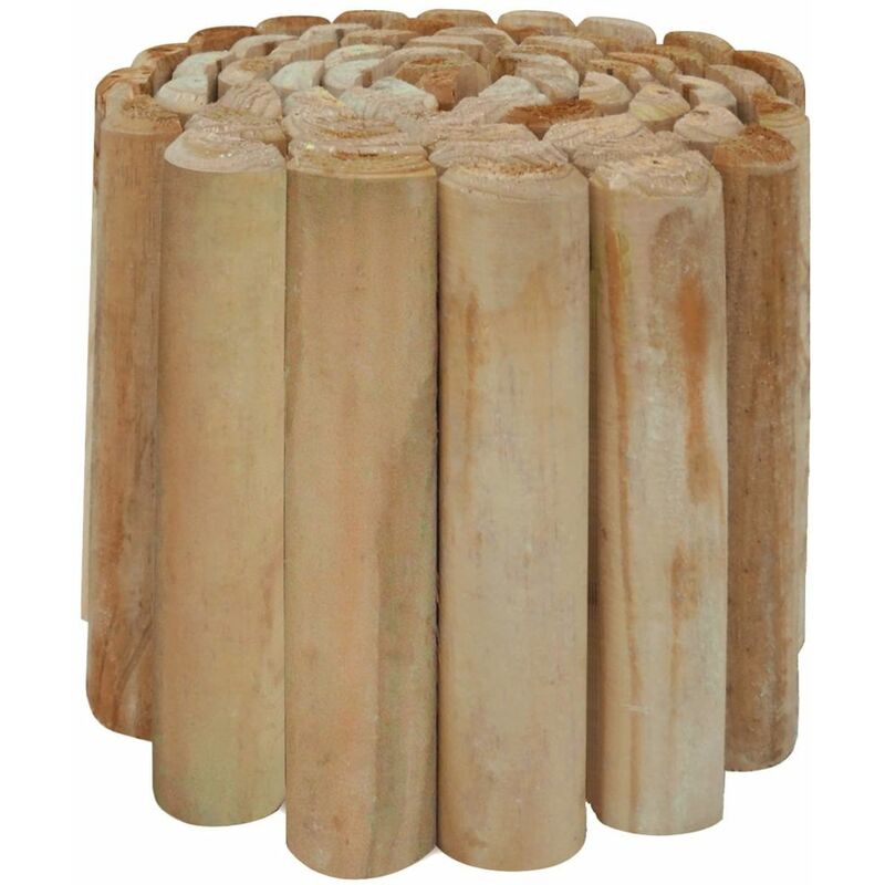 

rollo de troncos borde de jardín madera de pino 250x30 cm - Rogal