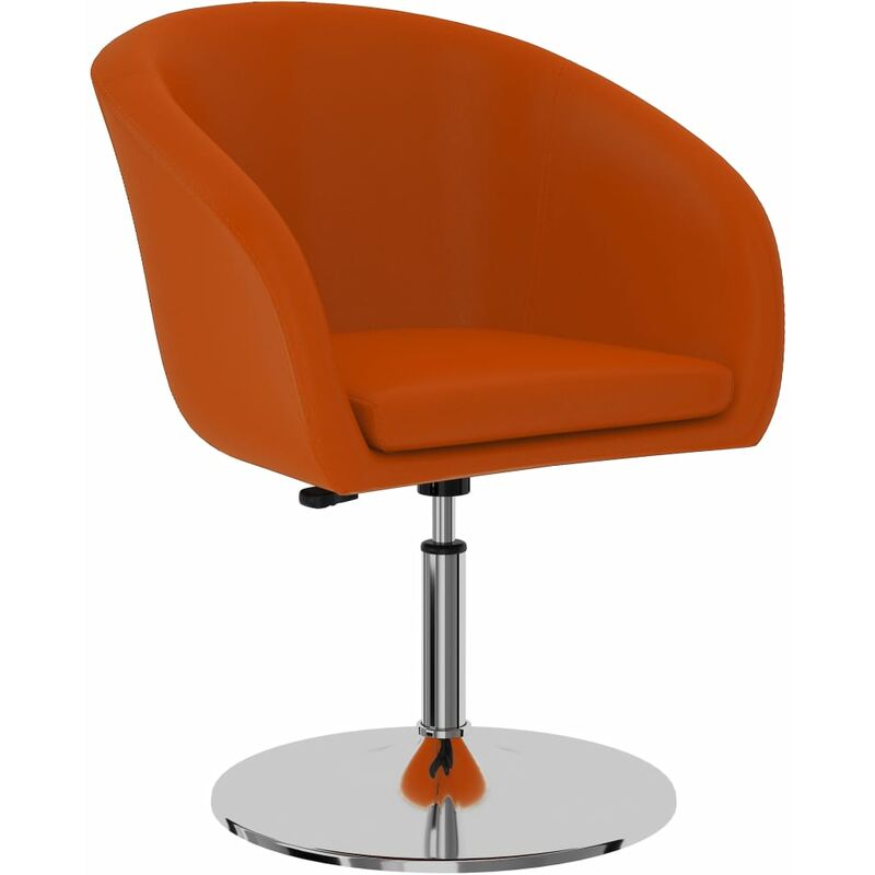 

silla de comedor de cuero sintético naranja - Rogal