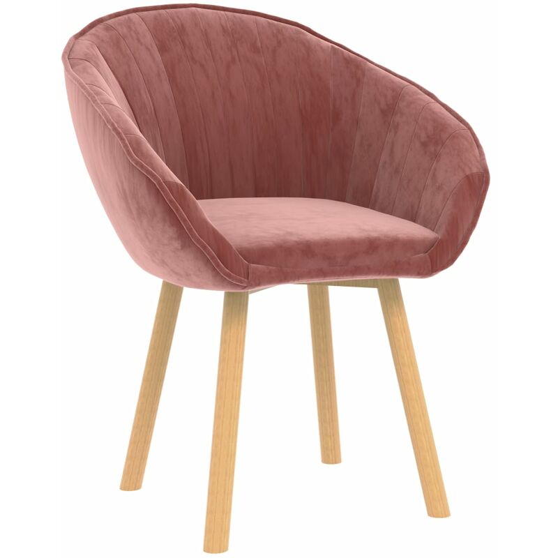 

silla de comedor de terciopelo rosa - Rogal